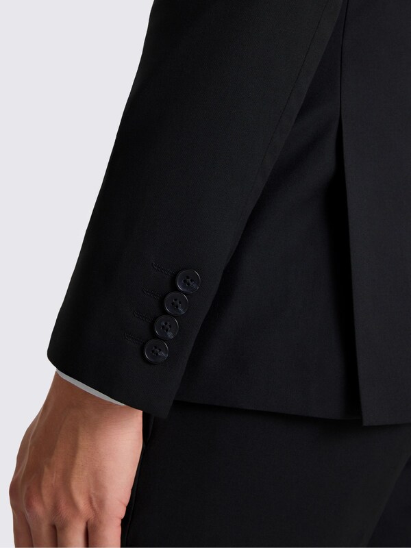 Seraphine MOSS Black Slim Fit Double Breasted Stretch Suit Jacket