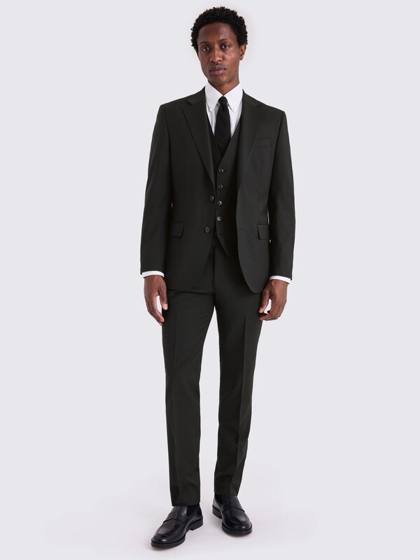 seraphine MOSS Black Tailored Fit Fit Performance Suit Jacket
