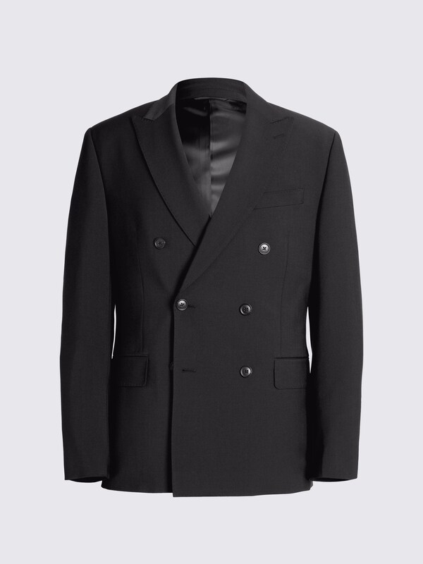 Seraphine MOSS Black Tailored Fit Tailored Fit Performance Double Breasted Suit Jacket