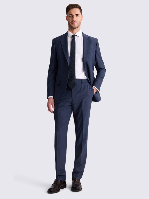 Seraphine MOSS Blue Tailored Fit Fit Performance Suit Jacket