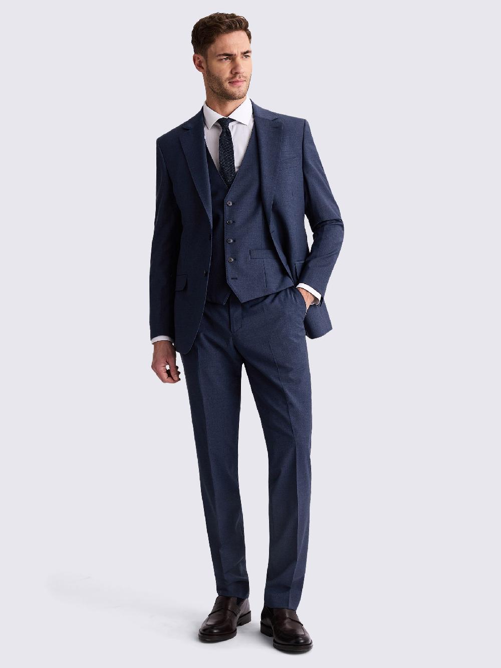 seraphine MOSS Blue Tailored Fit Fit Performance Suit Jacket seraphine MOSS Blue Tailored Fit Fit Performance Suit Jacket