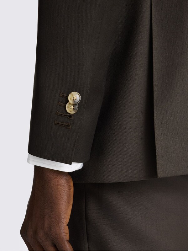 Seraphine MOSS Brown Tailored Fit Italian Twill Suit Jacket