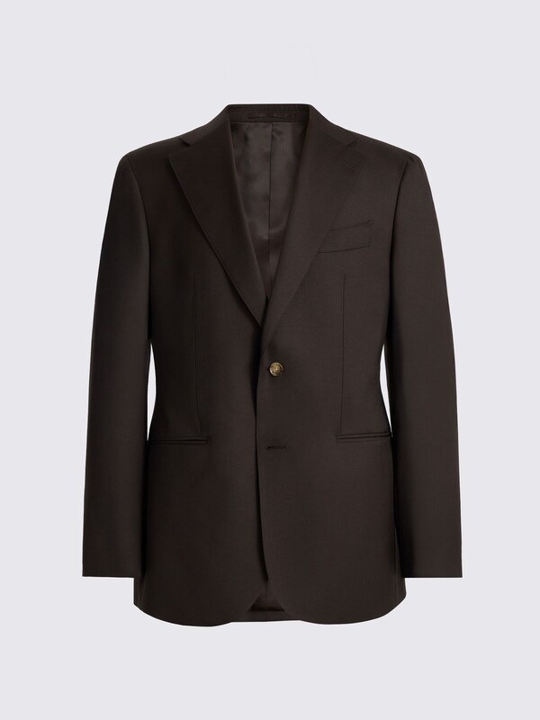 Seraphine MOSS Brown Tailored Fit Italian Twill Suit Jacket