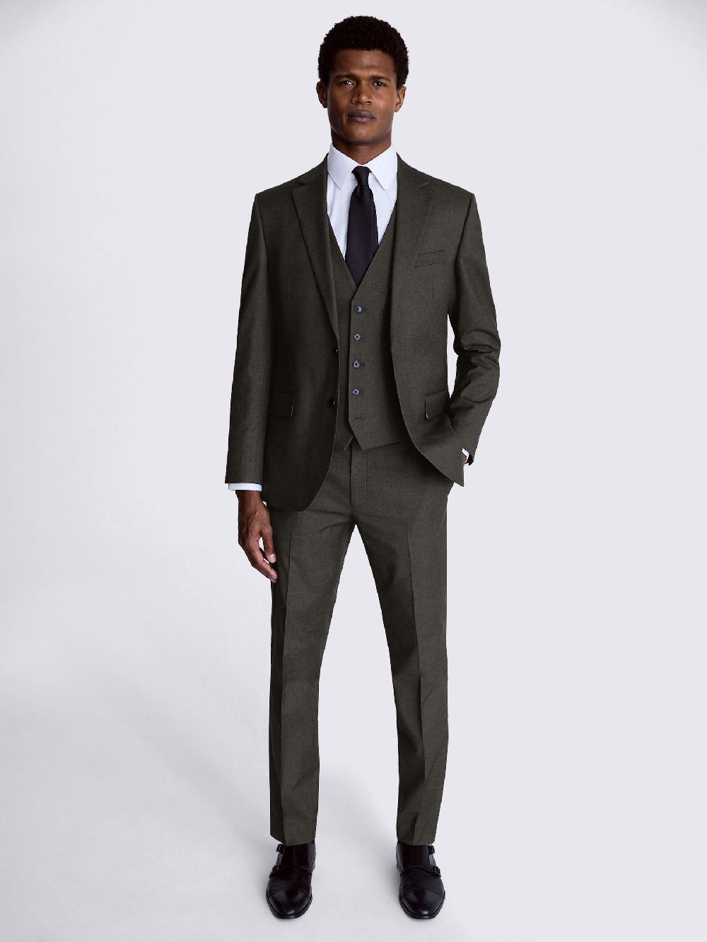 seraphine MOSS Charcoal Regular Fit Stretch Suit Jacket