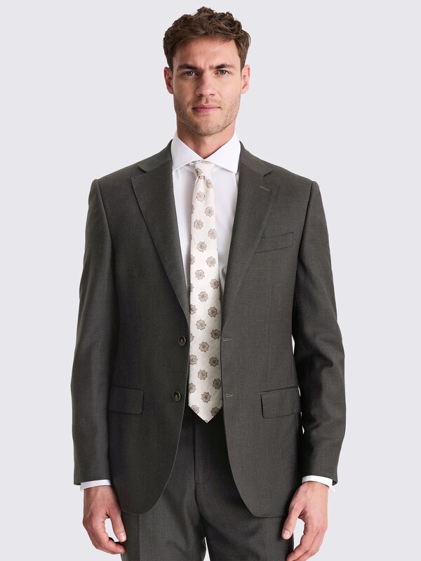 Seraphine MOSS Charcoal Regular Fit Twill Suit Jacket