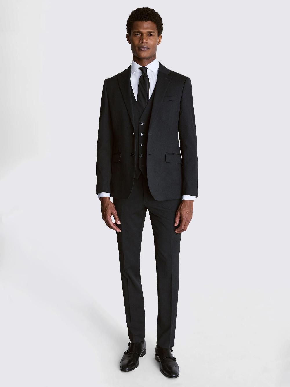 seraphine MOSS Charcoal Slim Fit Stretch Suit Jacket