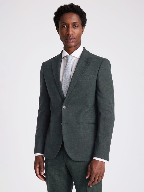 Seraphine MOSS Dark Green Slim Fit Puppytooth Suit Jacket