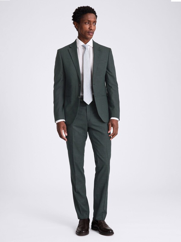 Seraphine MOSS Dark Green Slim Fit Puppytooth Suit Jacket