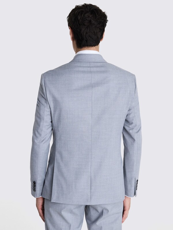 Seraphine MOSS Grey Slim Fit Double Breasted Stretch Suit Jacket