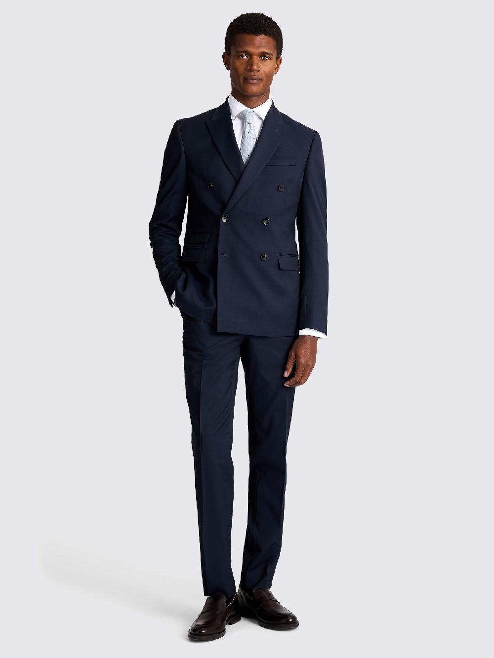 seraphine MOSS Ink Slim Fit Double Breasted Stretch Suit Jacket seraphine MOSS Ink Slim Fit Double Breasted Stretch Suit Jacket