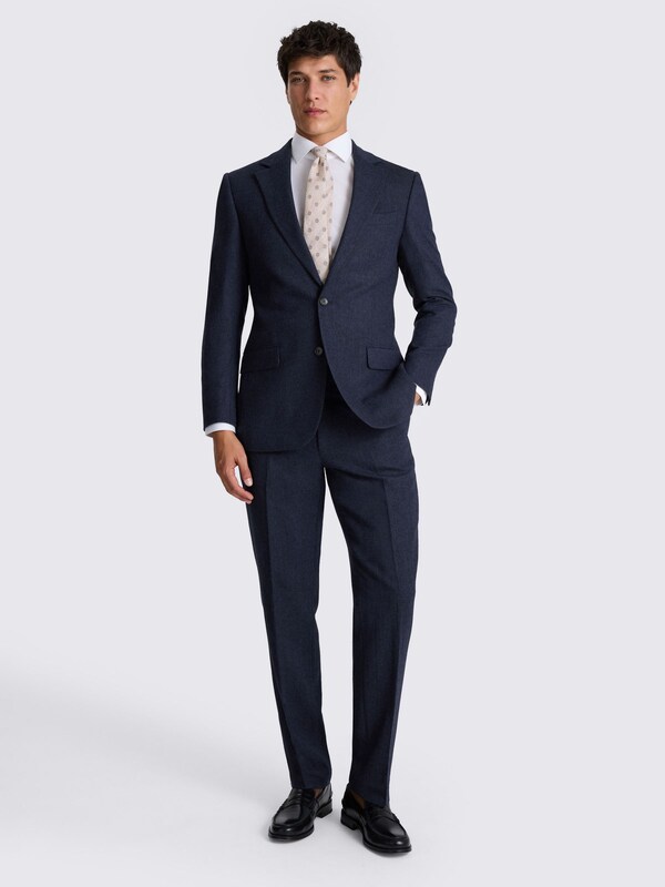 Seraphine MOSS Ink Tailored Fit Herringbone Suit Jacket