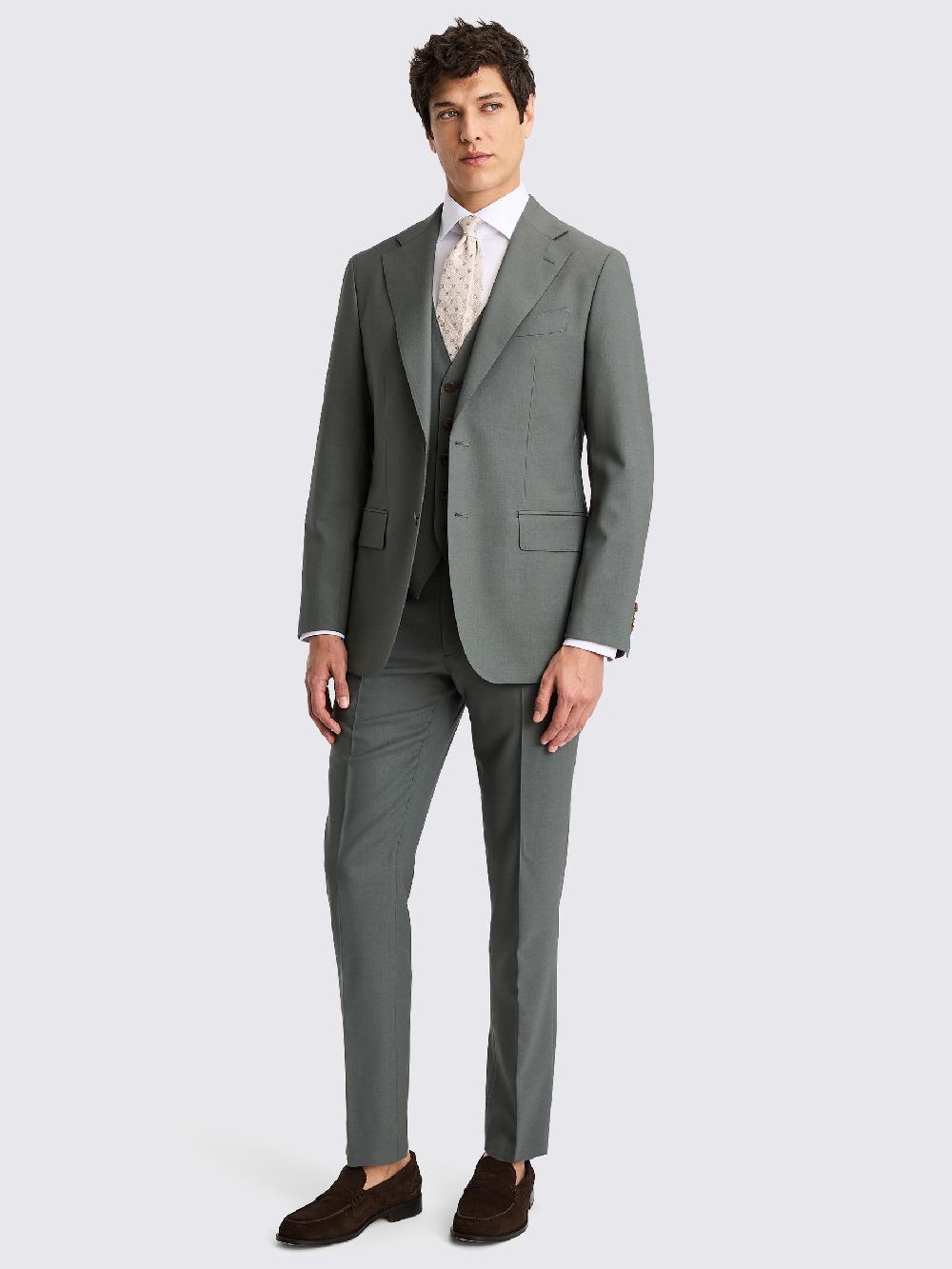 seraphine MOSS Khaki Tailored Fit Italian Suit Jacket