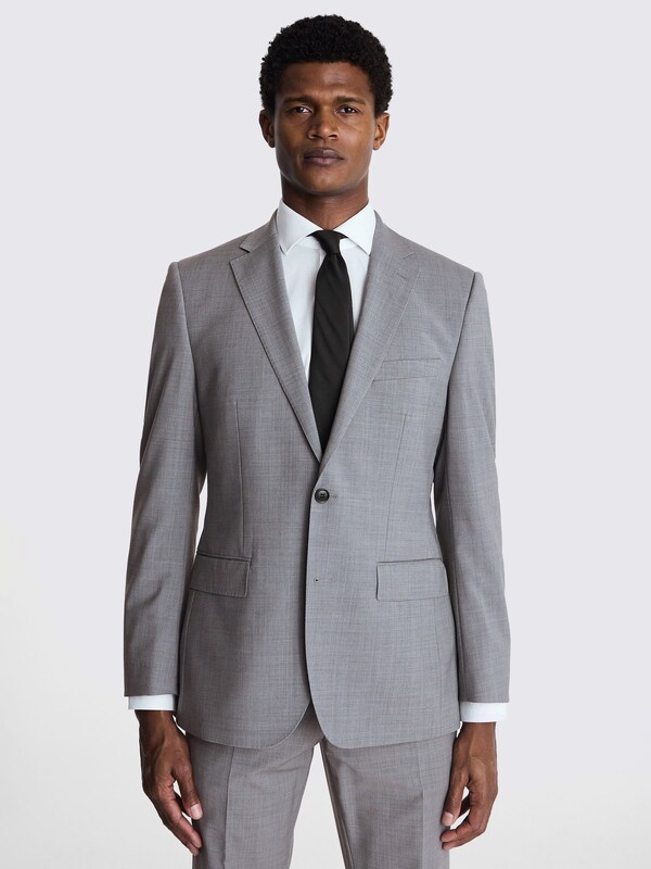 Seraphine MOSS Light Grey Marl Tailored Fit Fit Performance Suit Jacket