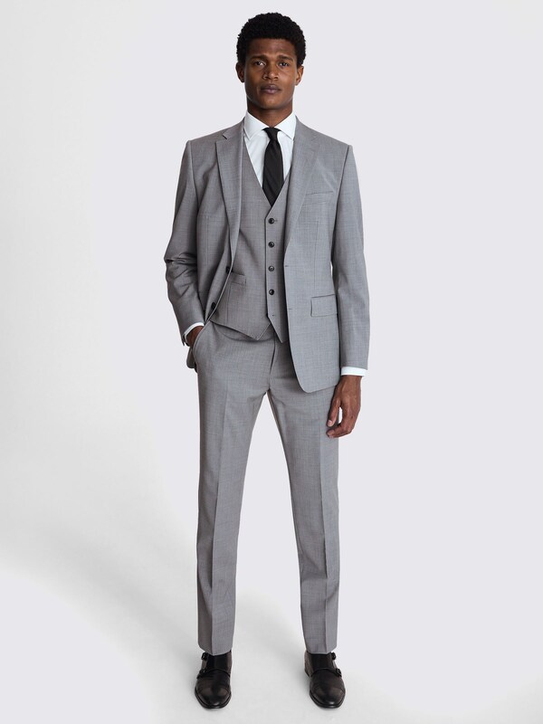 seraphine MOSS Light Grey Marl Tailored Fit Fit Performance Suit Jacket