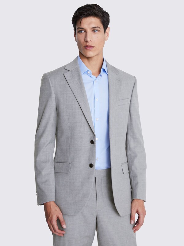 Seraphine MOSS Light Grey Regular Fit Stretch Suit Jacket