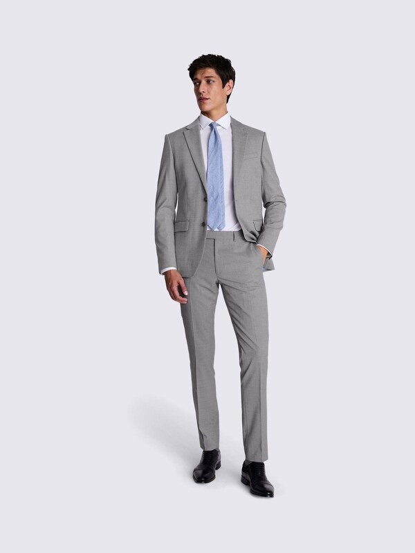 Seraphine MOSS Light Grey Slim Fit Stretch Suit Jacket