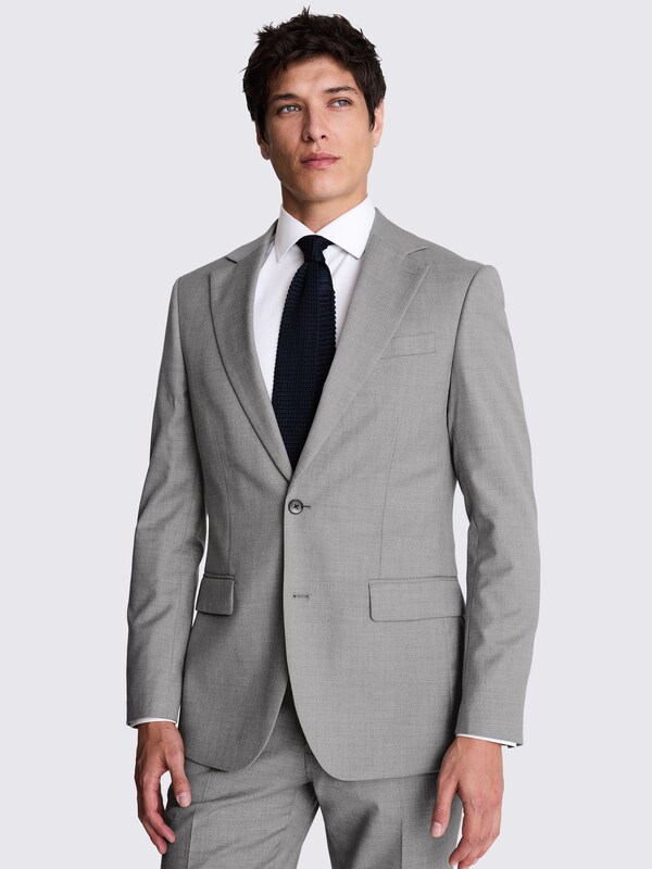 Seraphine MOSS Light Grey Tailored Fit Stretch Suit Jacket