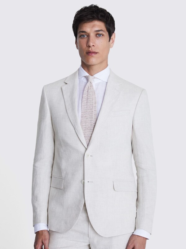 Seraphine MOSS Natural Slim Fit Puppy Tooth Suit Jacket