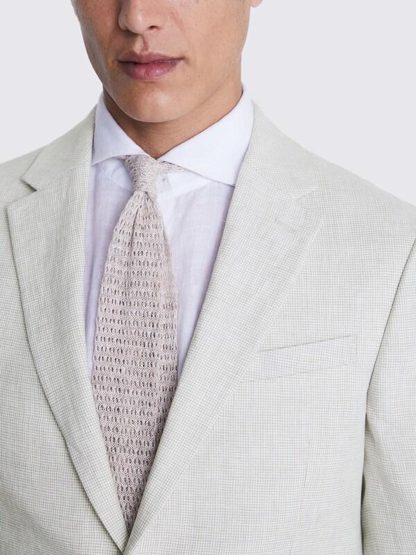 Seraphine MOSS Natural Slim Fit Puppy Tooth Suit Jacket