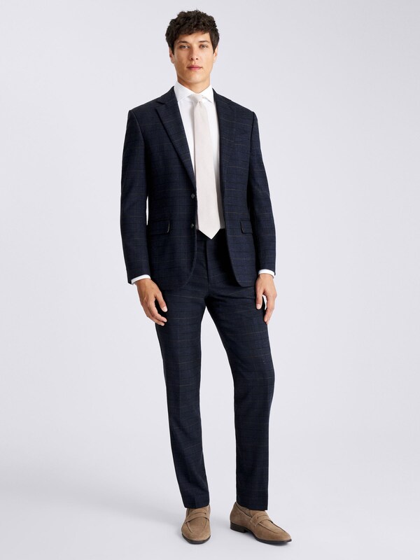 Seraphine MOSS Navy Black Check Tailored Fit Suit Jacket