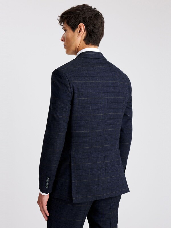 Seraphine MOSS Navy Black Check Tailored Fit Suit Jacket