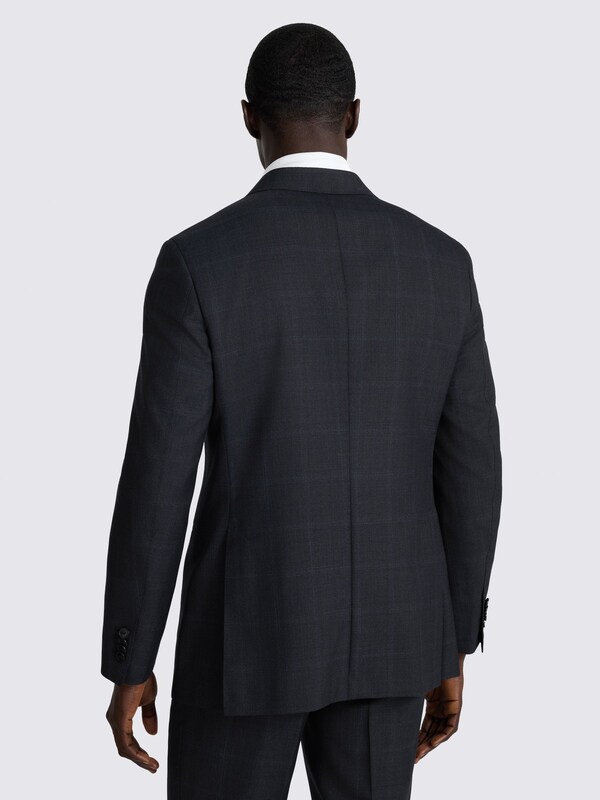 Seraphine MOSS Navy Check Italian Tailored Fit Double Breasted Suit Jacket