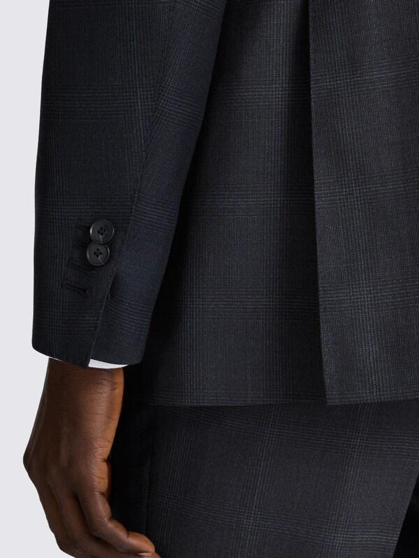 Seraphine MOSS Navy Check Italian Tailored Fit Double Breasted Suit Jacket