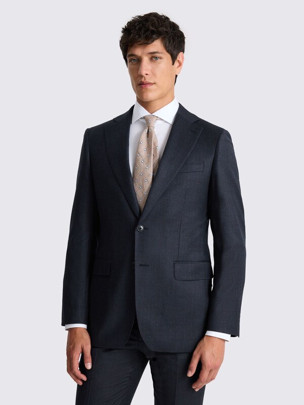 Seraphine MOSS Navy Check Tailored Fit Fit Performance Suit Jacket