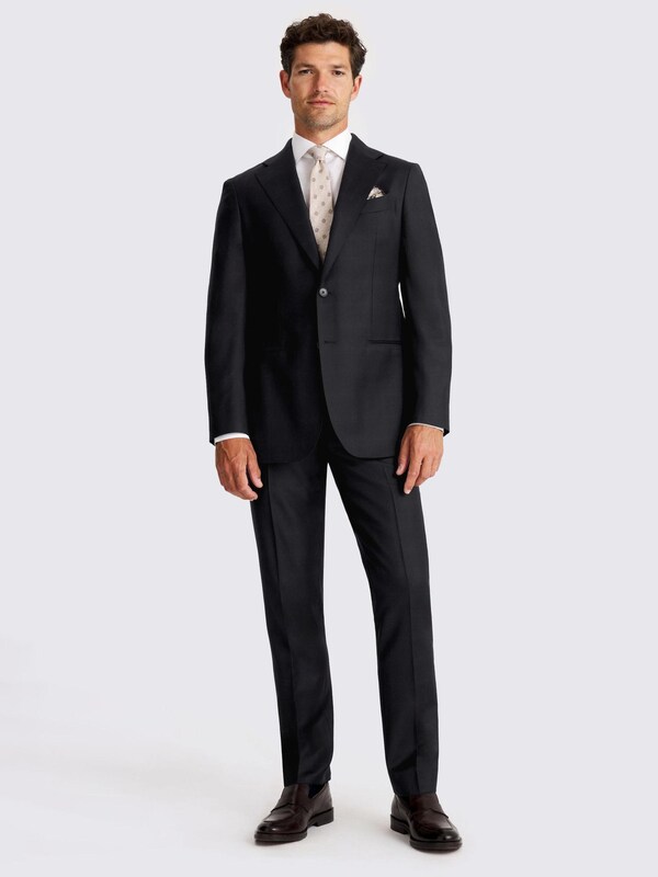 seraphine MOSS Navy Check Tailored Fit Italian Suit Jacket