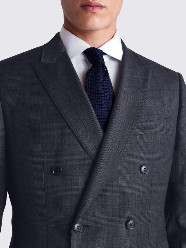 Seraphine MOSS Navy Check Tailored Fit Tailored Fit Performance Double Breasted Suit Jacket