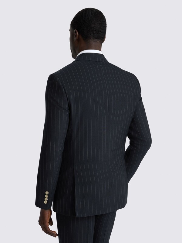 Seraphine MOSS Navy Stripe Tailored Fit Suit Jacket