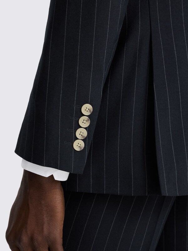 Seraphine MOSS Navy Stripe Tailored Fit Suit Jacket