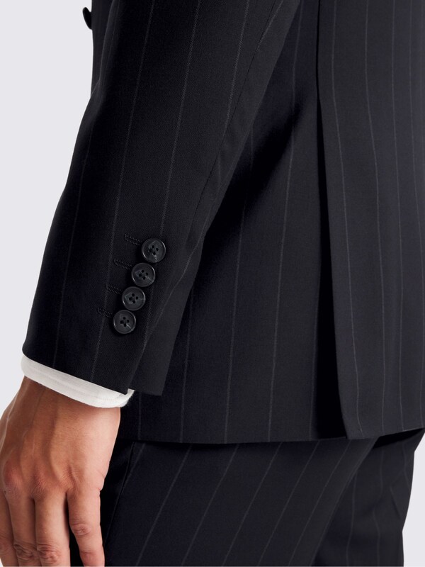 Seraphine MOSS Navy Stripe Tailored Fit Suit Jacket