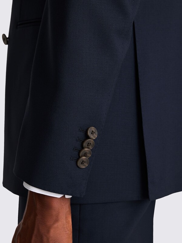 Seraphine Moss Navy Tailored Fit Double Breasted Italian Suit Jacket