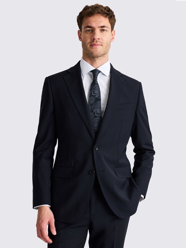 Seraphine MOSS Navy Tailored Fit Fit Performance Suit Jacket