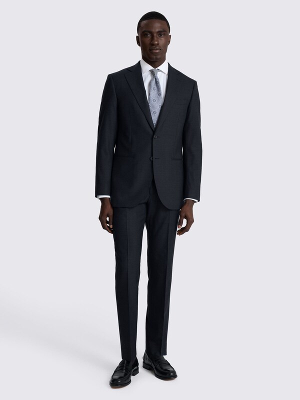 Seraphine MOSS Navy Tailored Fit Performance Puppytooth Suit Jacket