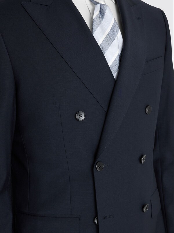 Seraphine MOSS Navy Tailored Fit Tailored Fit Performance Double Breasted Suit Jacket
