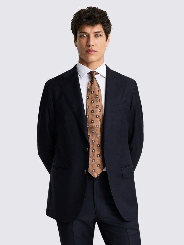 Seraphine MOSS Navy Tailored Fit Twill Italian Suit Jacket