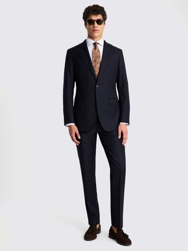Seraphine MOSS Navy Tailored Fit Twill Italian Suit Jacket