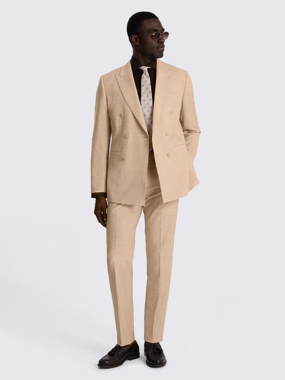 seraphine MOSS Neutral Marl Tailored Fit Performance Suit Jacket