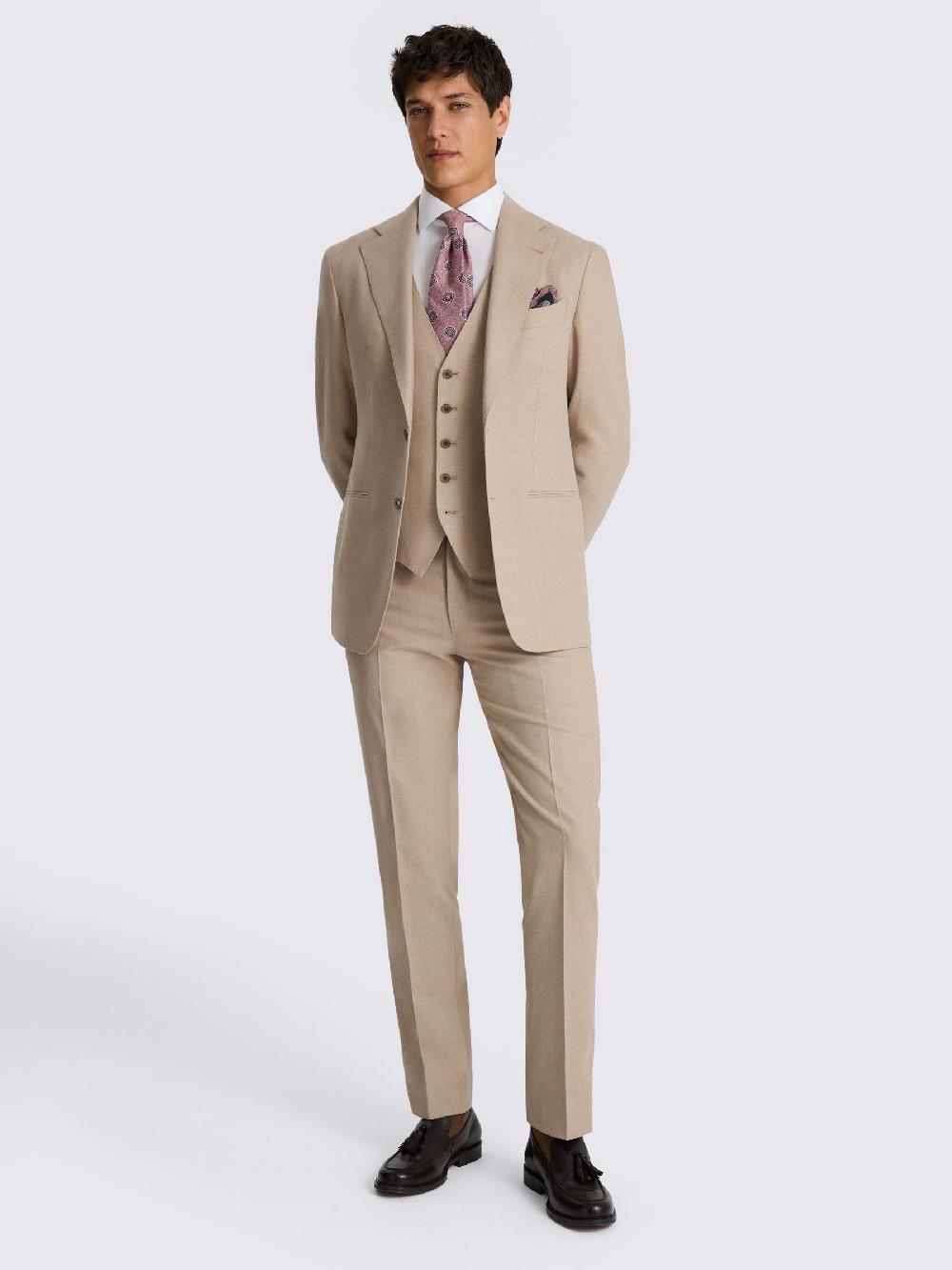 seraphine MOSS Neutral Tailored Fit Italian Suit Jacket