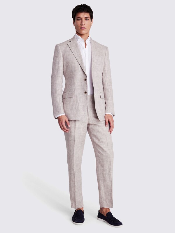 Seraphine MOSS Oatmeal Regular Fit Linen Suit Jacket