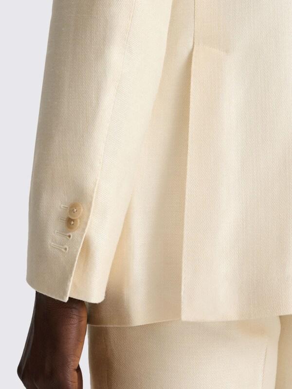 Seraphine MOSS Off-White Tailored Fit Italian Twill Suit Jacket