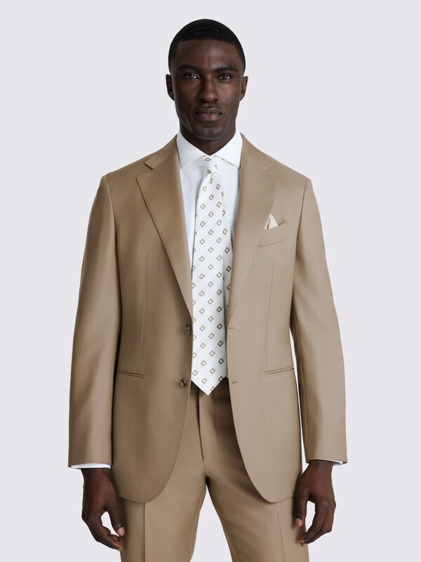 Seraphine MOSS Taupe Tailored Fit Italian Twill Suit Jacket