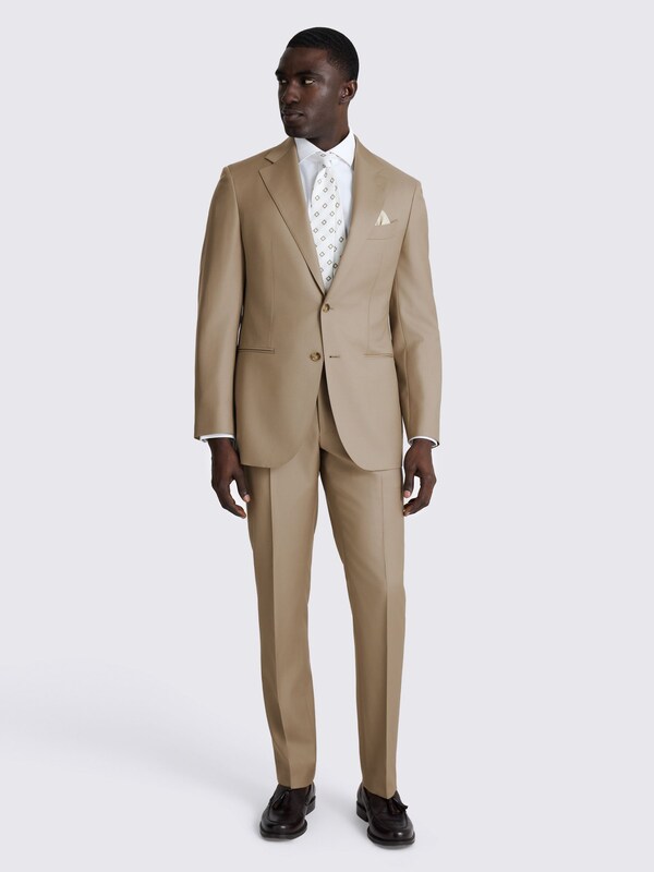 Seraphine MOSS Taupe Tailored Fit Italian Twill Suit Jacket