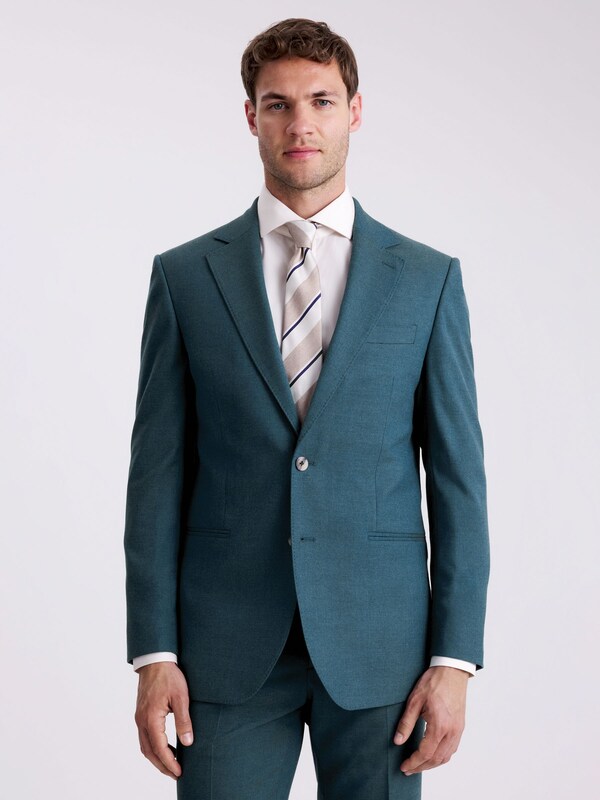 Seraphine MOSS Teal Tailored Fit Flannel Suit Jacket
