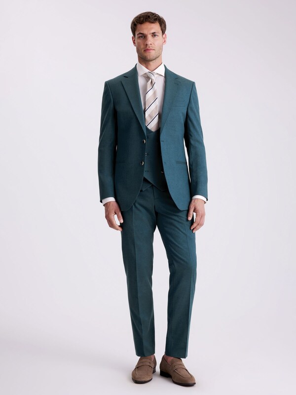 seraphine MOSS Teal Tailored Fit Flannel Suit Jacket