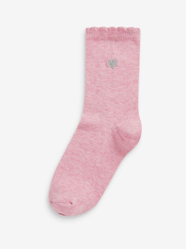Seraphine Multi 7 Pack Cotton Rich Heart Embroidered Ankle Socks