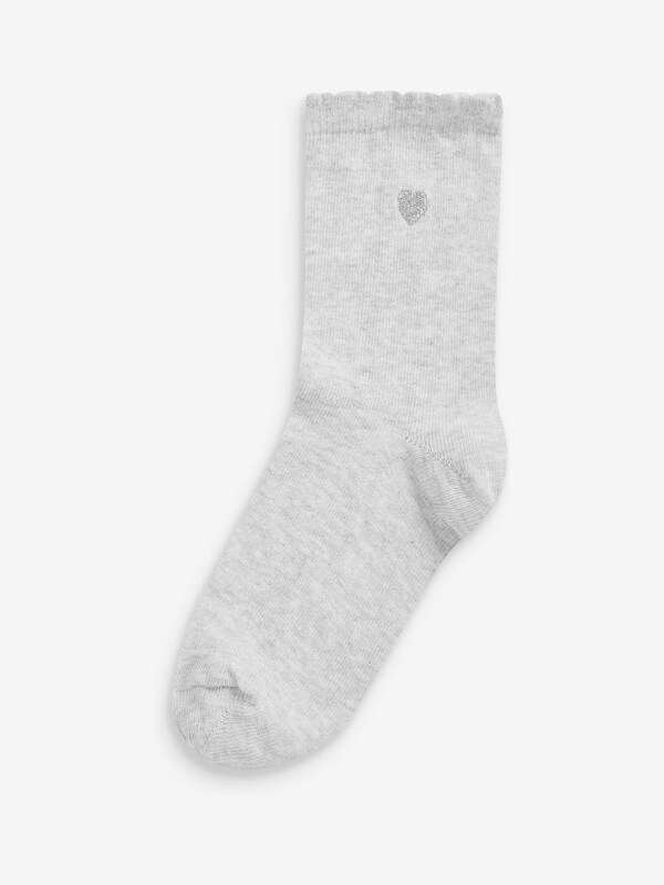 Seraphine Multi 7 Pack Cotton Rich Heart Embroidered Ankle Socks