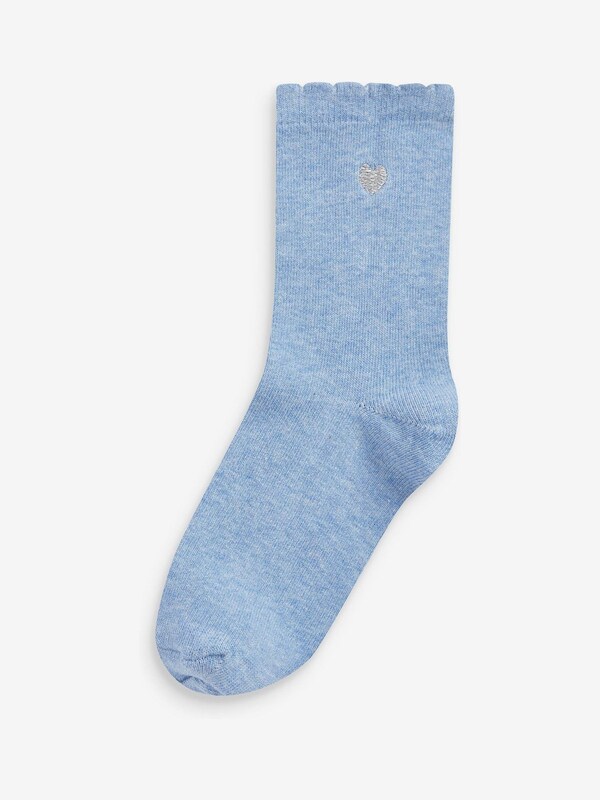 Seraphine Multi 7 Pack Cotton Rich Heart Embroidered Ankle Socks